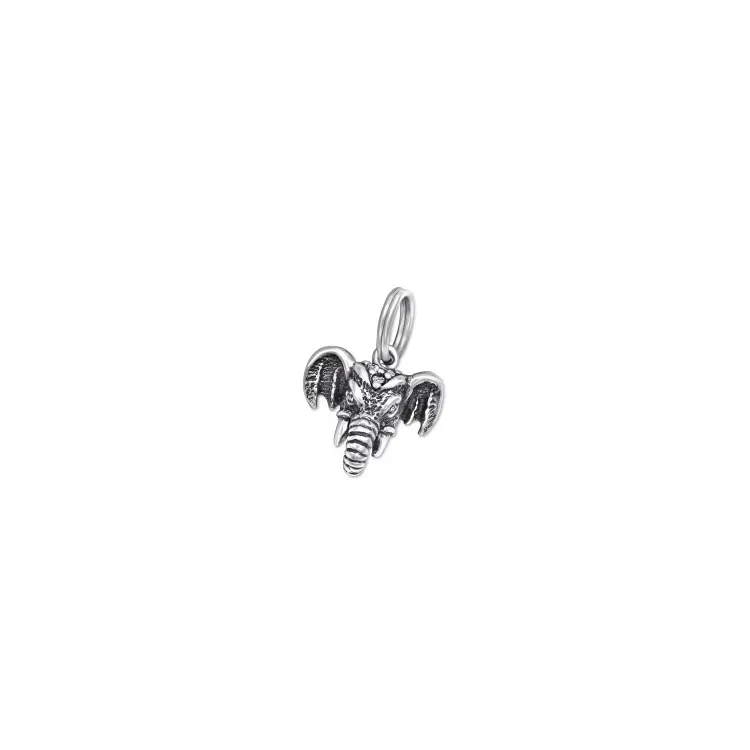 Elefant Charms für Armband aus oxidiertem Sterlingsilber