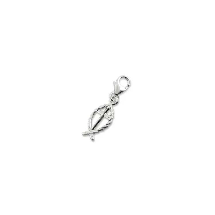 Kreuz Charms Anhänger aus Silber
