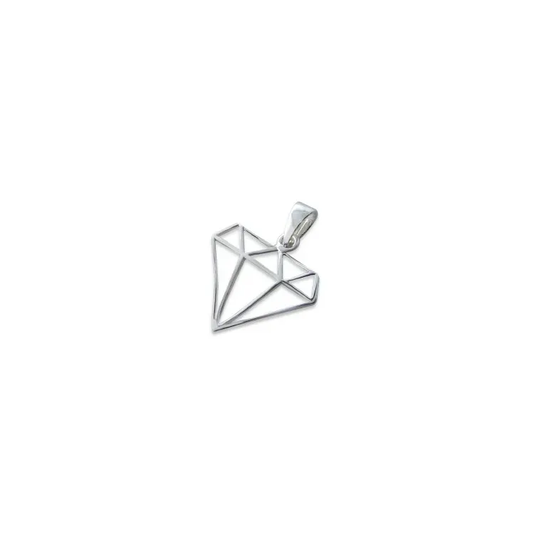 Diamantförmig Anhänger aus Silber