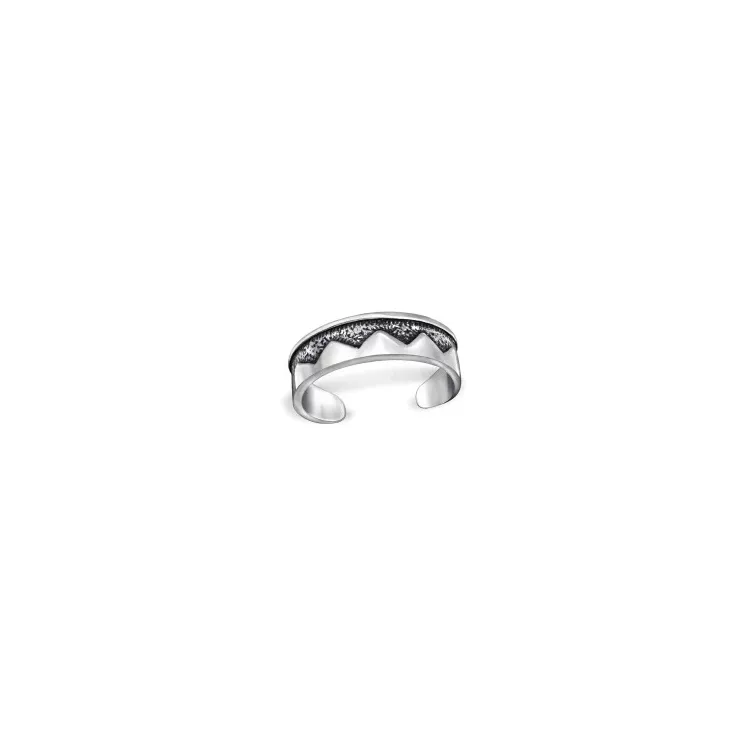 Zehenring aus oxidiertem Sterlingsilber