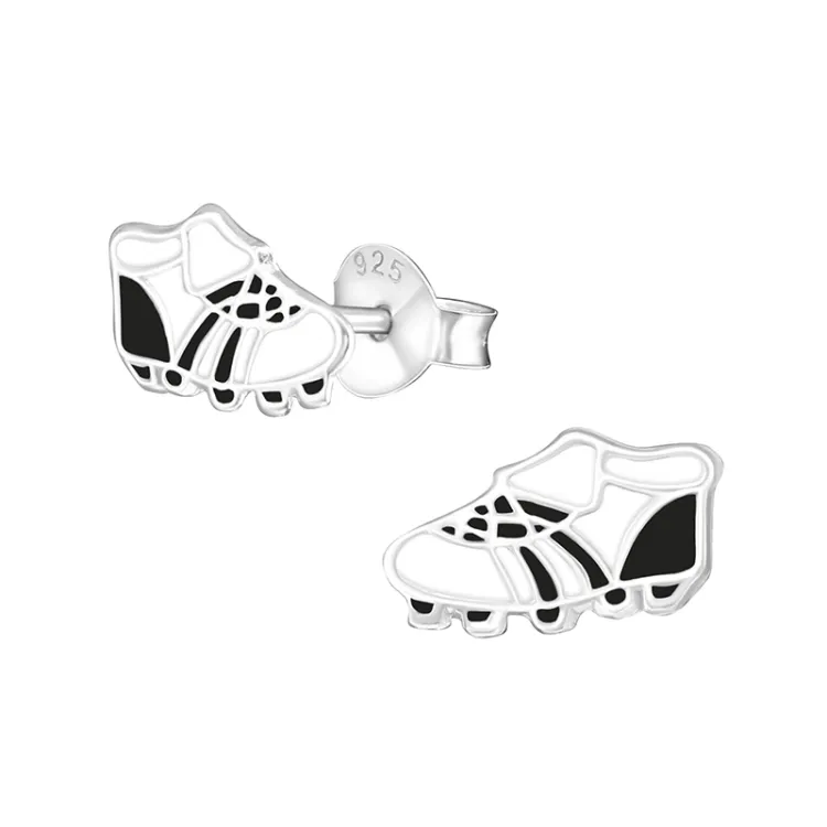 Fußballschuhe Ohrringe in Silber - Little Ones