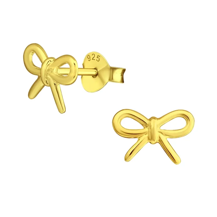 Schleife Ohrringe in vergoldetem Sterlingsilber - Little Ones