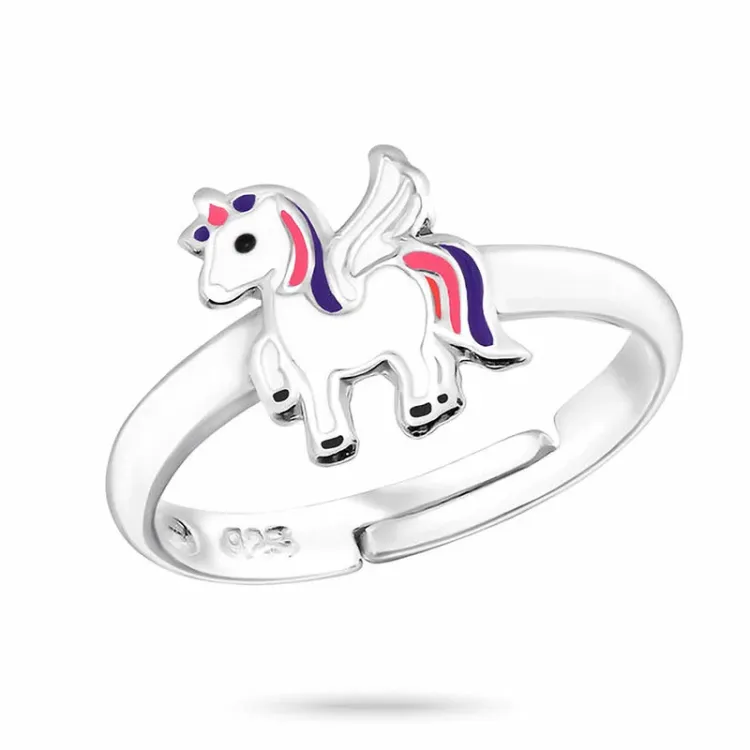 Einhorn Kinderring aus Silber