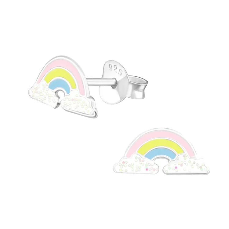 Regenbogen Ohrstecker in Silber - Little Ones