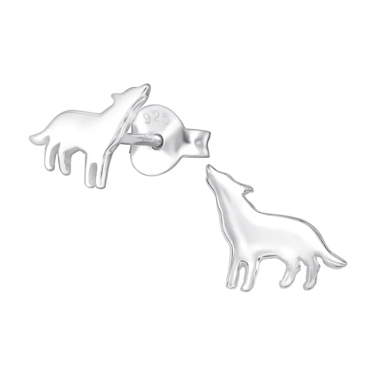 Hunde Kinderohrringe in Silber - Little Ones