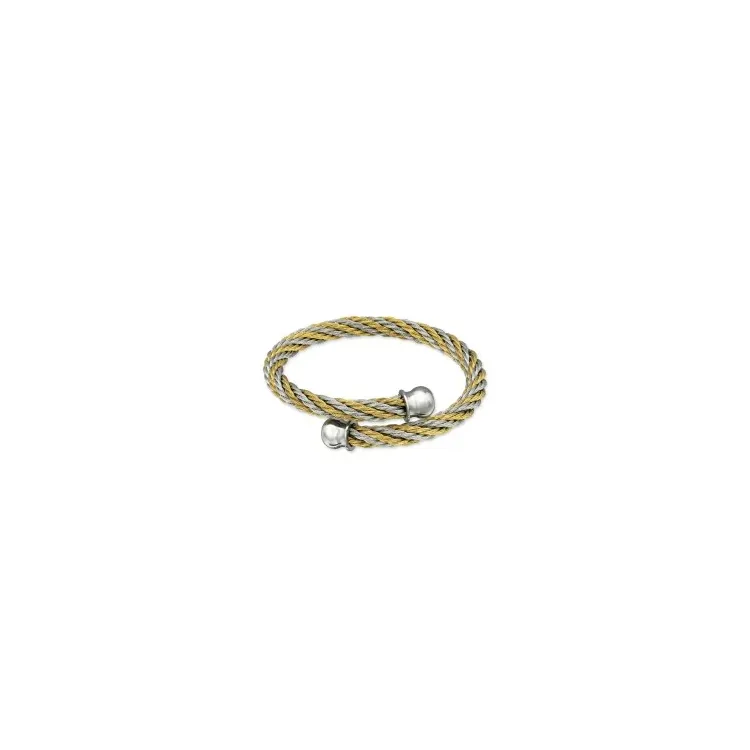 Gewunden Armband aus Edelstahl 13 cm - 17 cm x 