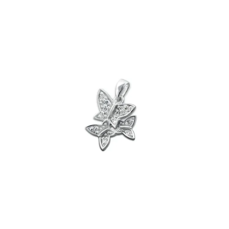 Schmetterlinge Zirkon Anhänger aus Silber
