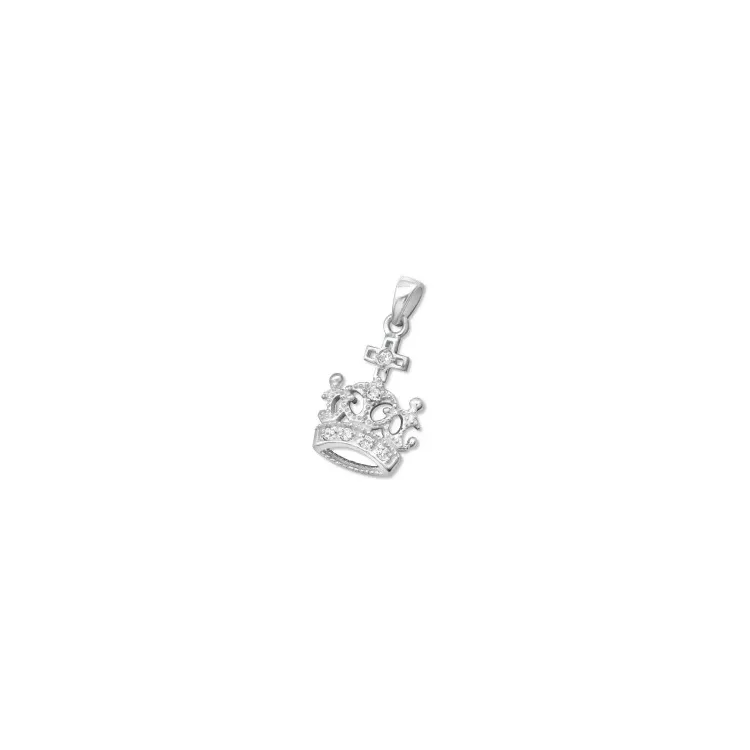 Krone Zirkon Anhänger aus Silber