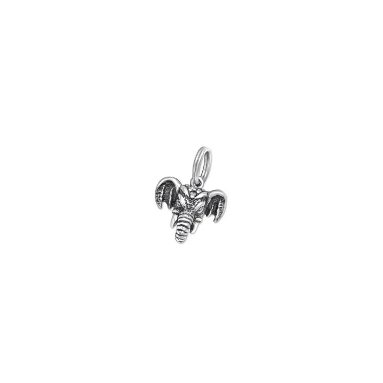 Elefant Anhänger aus oxidiertem Sterlingsilber