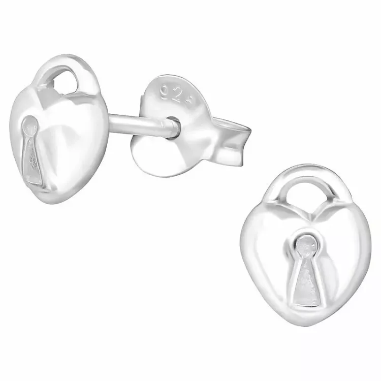 Kleinen Herz Ohrringe in Silber