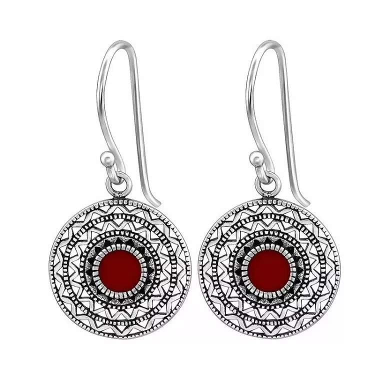 Ohrringe in oxidiertem Sterlingsilber