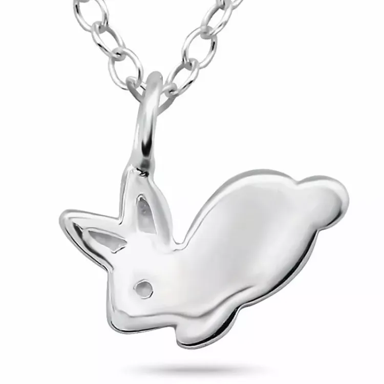 Kaninchen Halskette aus Silber - Little Ones