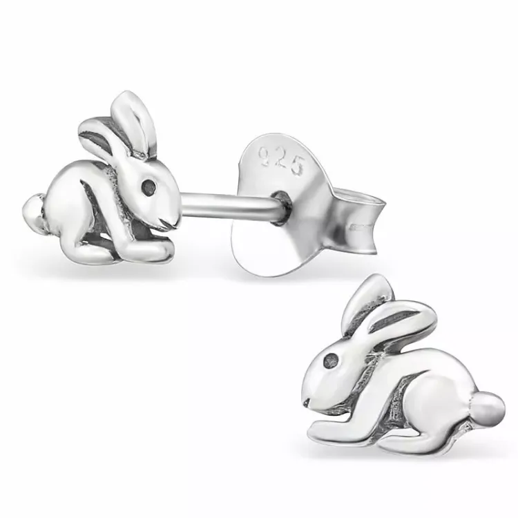 kleinen Kaninchen Ohrringe in Silber - Little Ones