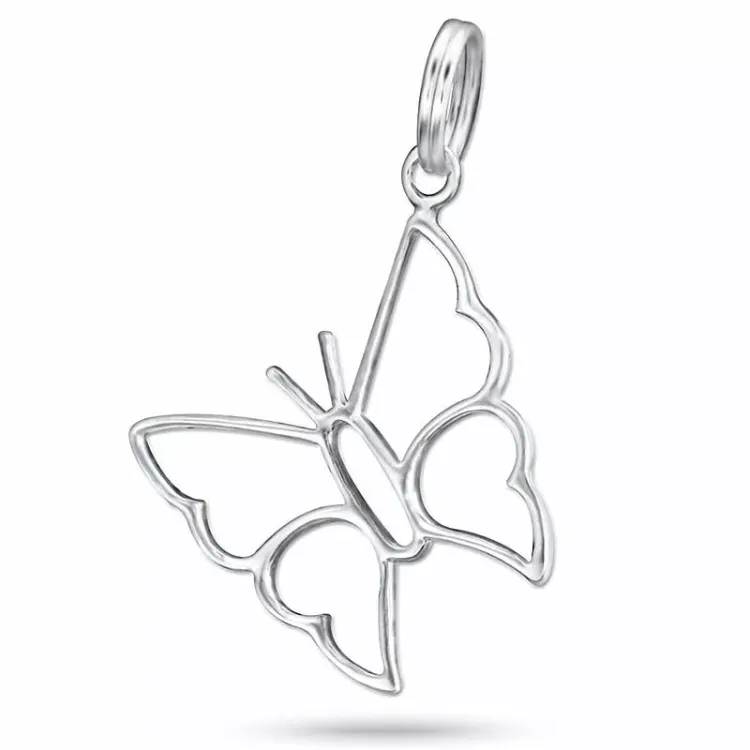 Elegant Schmetterling Charm Anhänger aus Silber