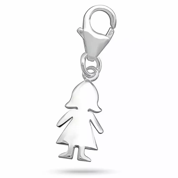 Mädchen Charm Anhänger aus Silber
