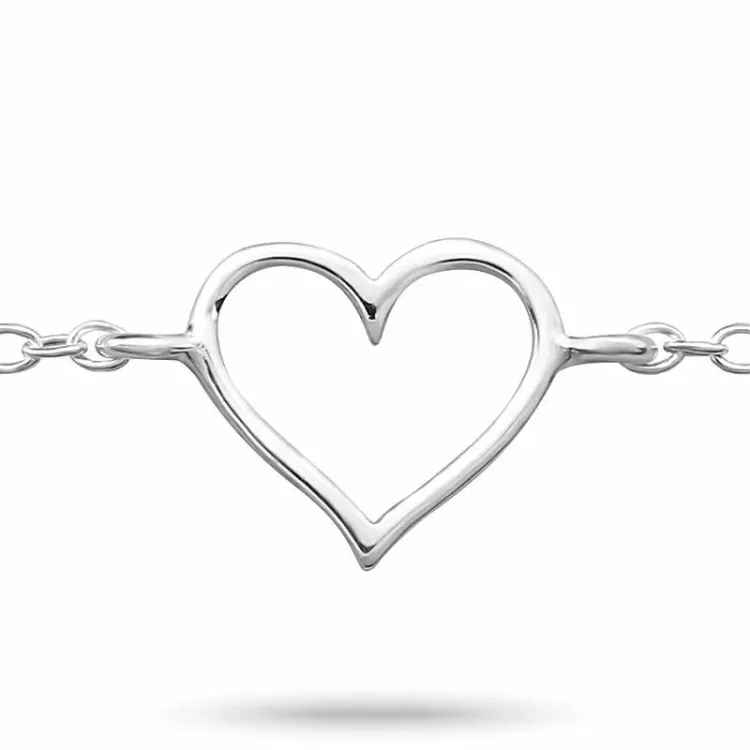 Herz fußkette aus silber und herzförmiger anhänger aus silber