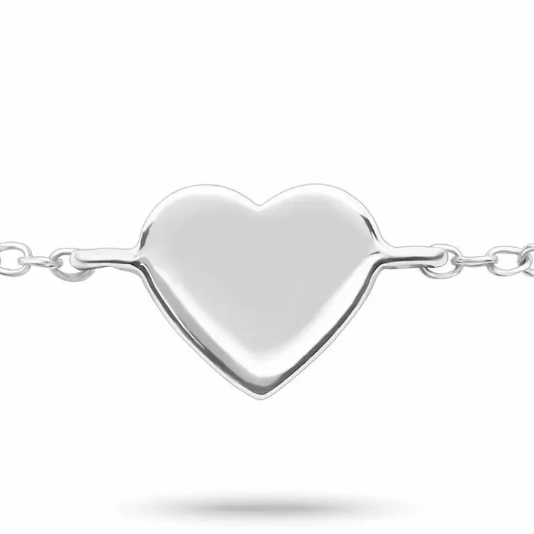 Herz Armband aus Silber und Herzförmiger Anhänger aus Silber