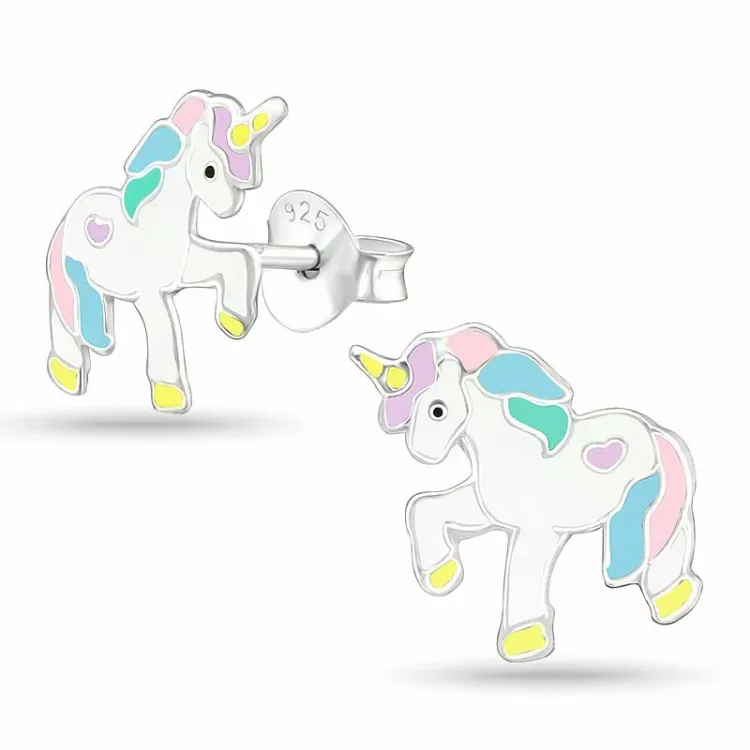 Einhorn Ohrstecker in Silber - Little Ones