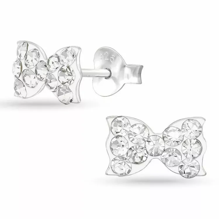 Schleife Ohrringen für Kinder in Silber - Little Ones
