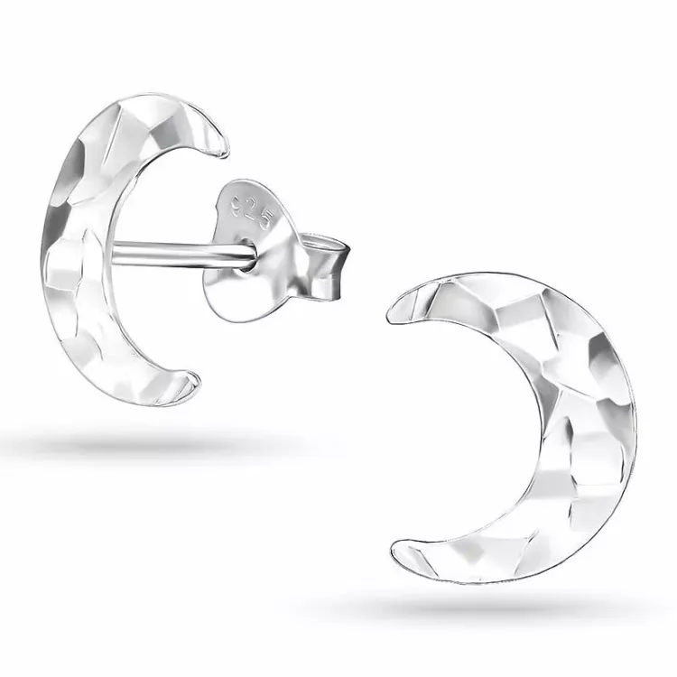 Mond Ohrstecker in Silber - Little Ones