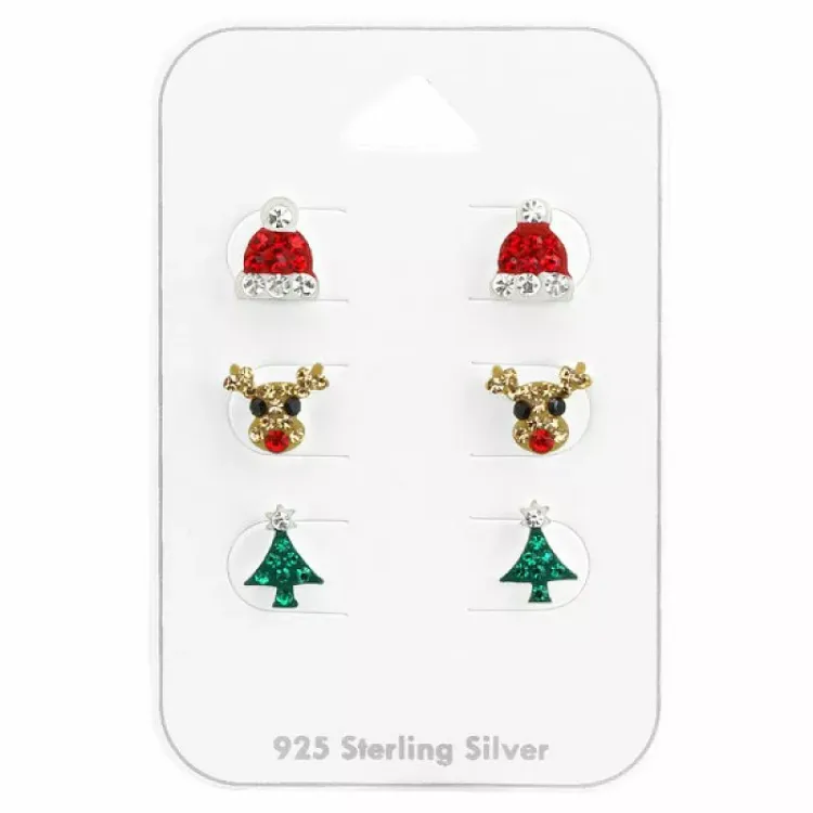Weihnachten Bergkristall Ohrstecker in Silber - Little Ones