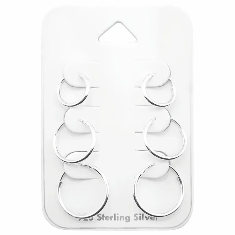 10 x 12 x 14 mm Kreole in Silber