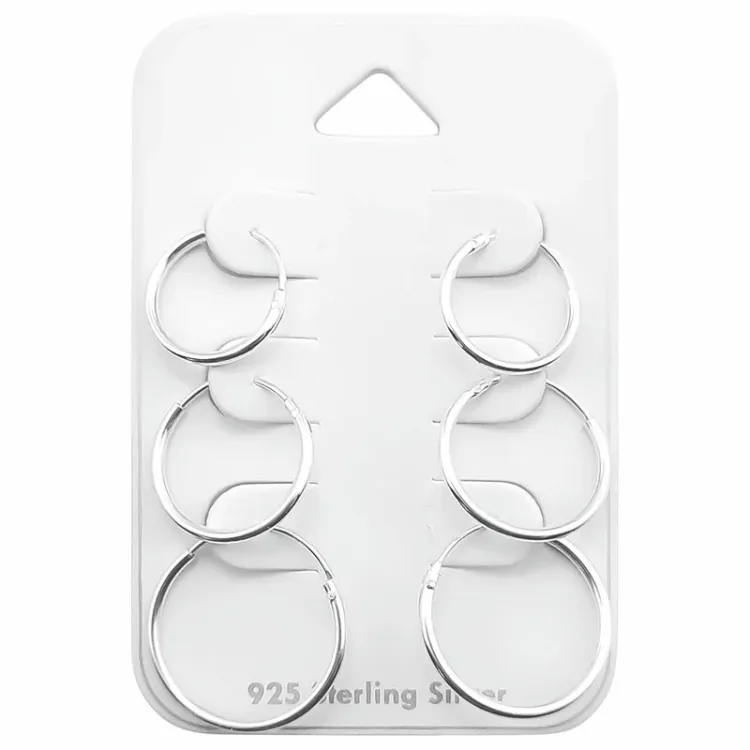 12 x 14 x 16 mm Kreole in Silber