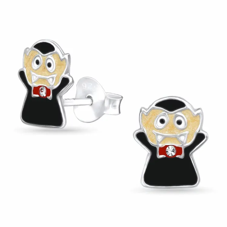 Vampir Bergkristall Ohrstecker in Silber - Little Ones