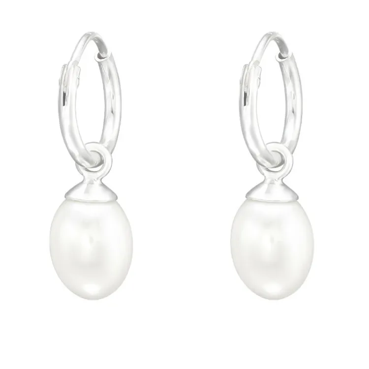 Perle Ohrhänger in Silber