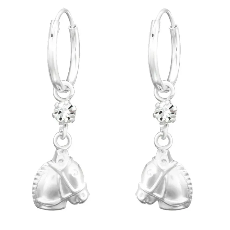 lange Pferde Ohrringe in Silber - Little Ones