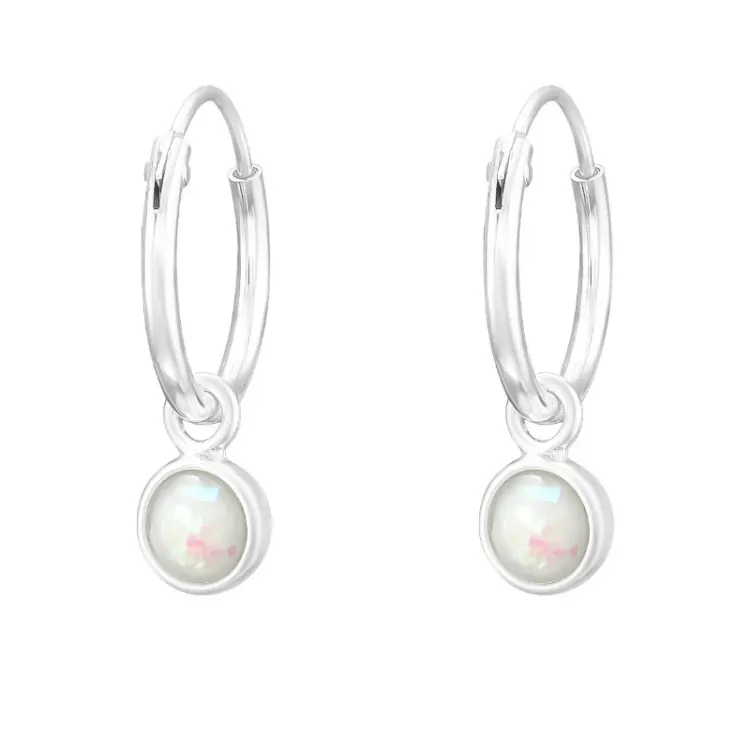 Opal Kreole in Silber