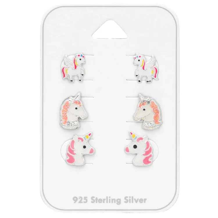 Einhorn Ohrstecker in Silber - Little Ones