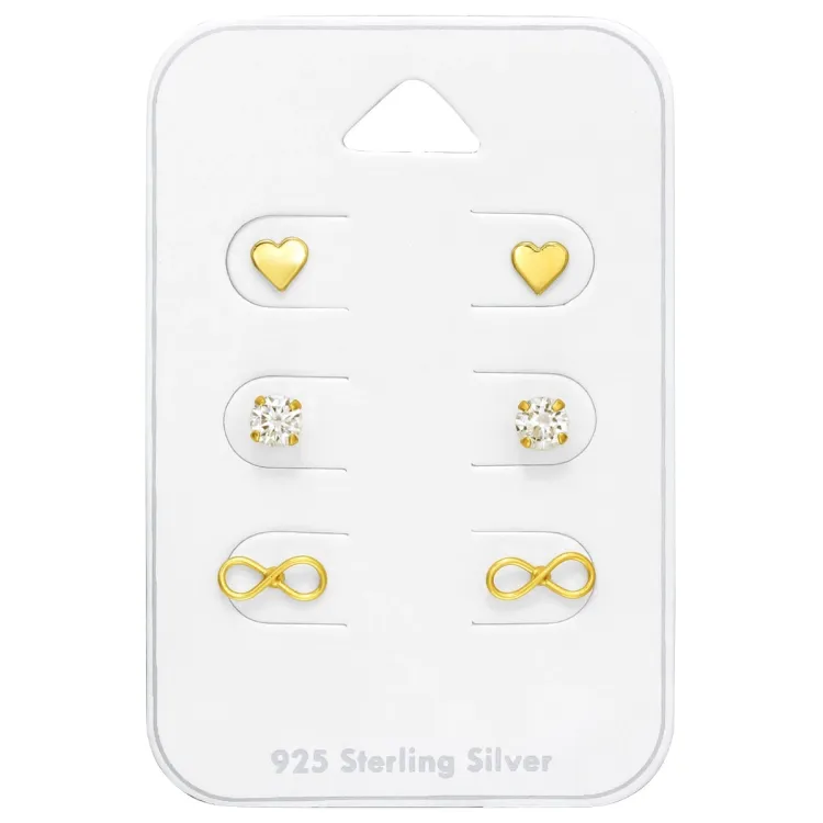 kleinen Ohrstecker in vergoldetem Silber - Little Ones