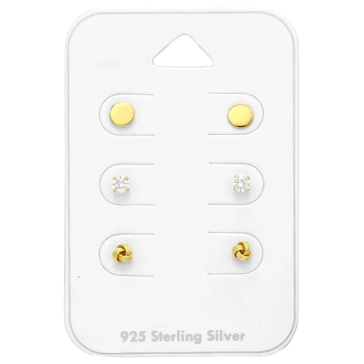 kleinen Ohrstecker in vergoldetem Silber - Little Ones