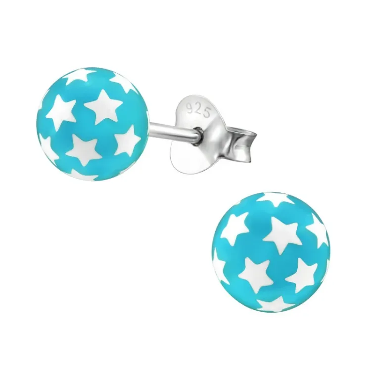 6 mm Kugel Kinderohrringe in Silber - Little Ones