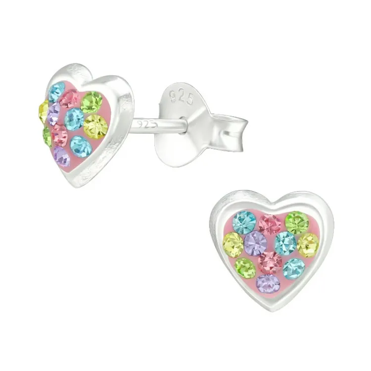 Herz Kinderohrringe in Silber - Little Ones
