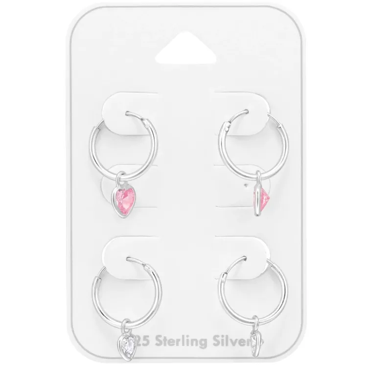 12 mm Herz Kreole in Silber - Little Ones