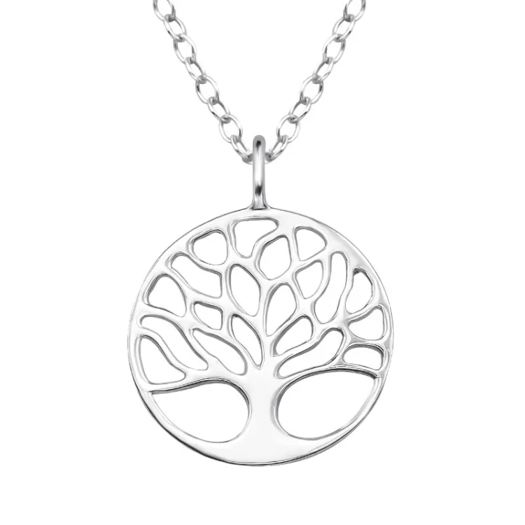 12 mm Lebensbaum Halskette aus Silber - Pure Nature