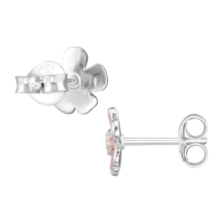 Blumen Kinderohrringe in Silber - Little Ones