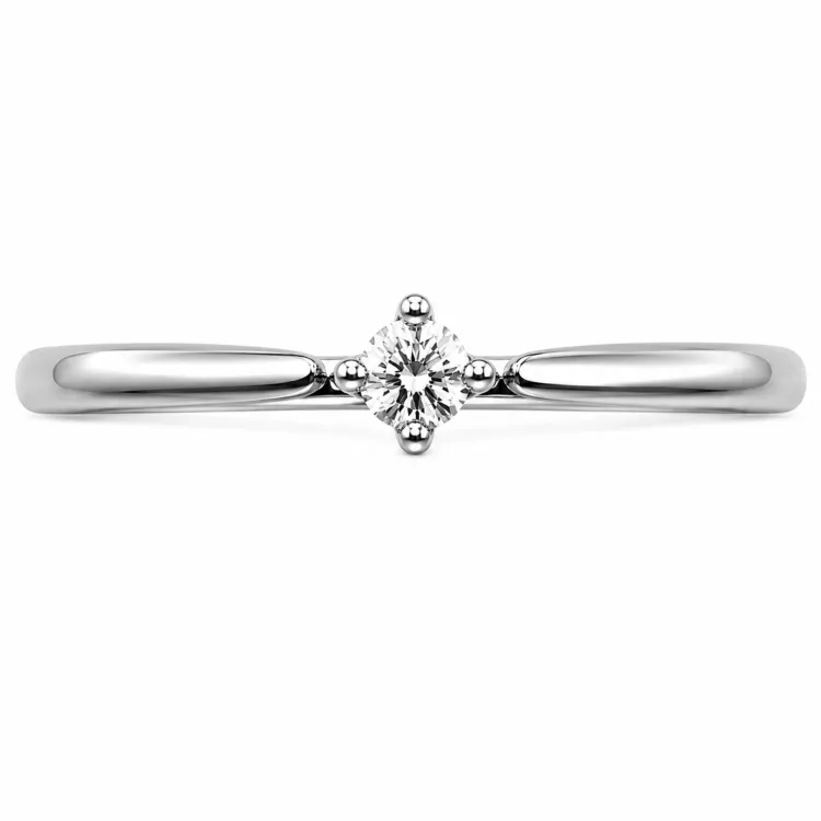 lab grown Diamant Solitärring aus Silber