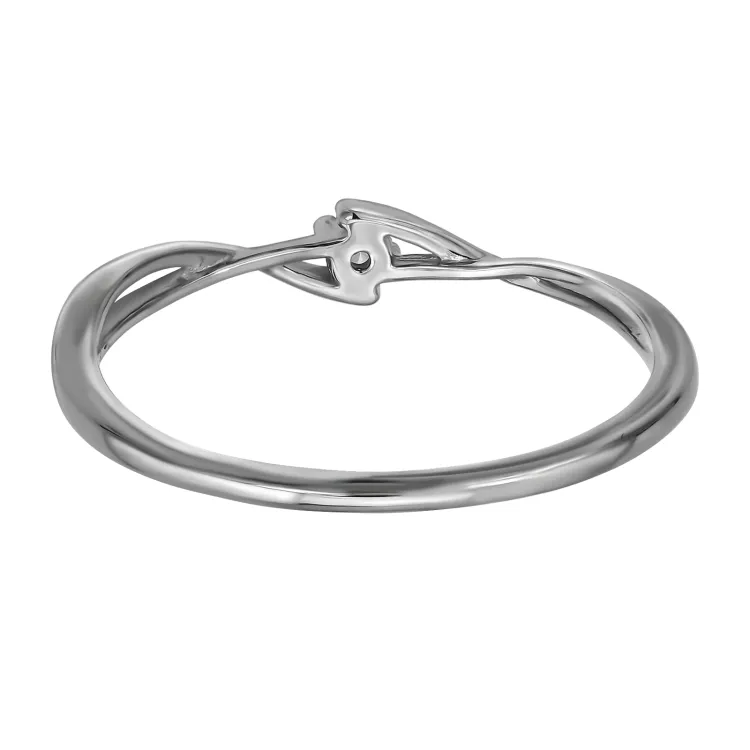lab grown Diamant Ring aus rhodiniertem Silber