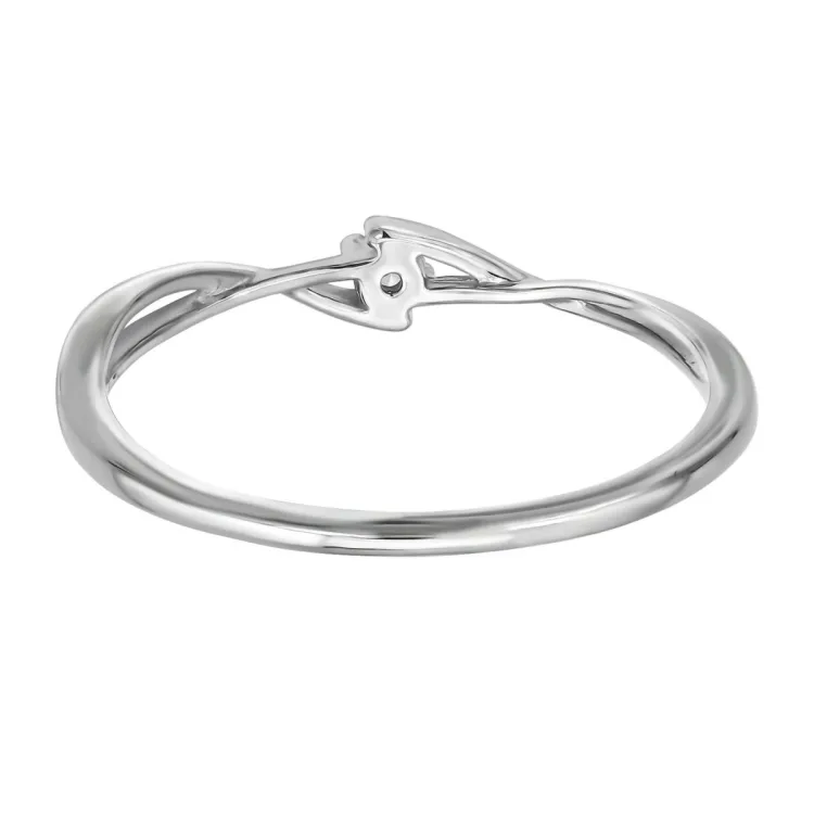lab grown Diamant Ring aus rhodiniertem Silber