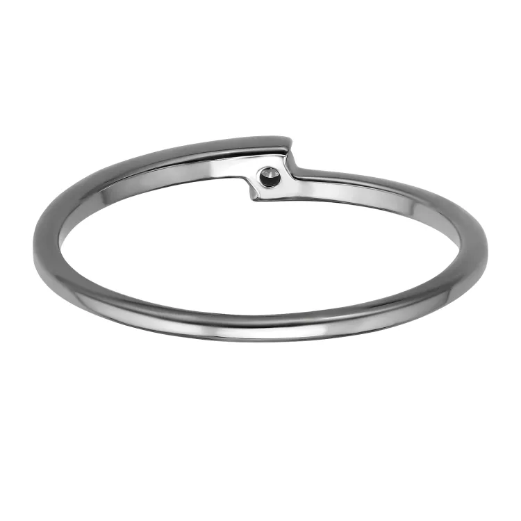 lab grown Diamant Solitärring aus rhodiniertem Silber