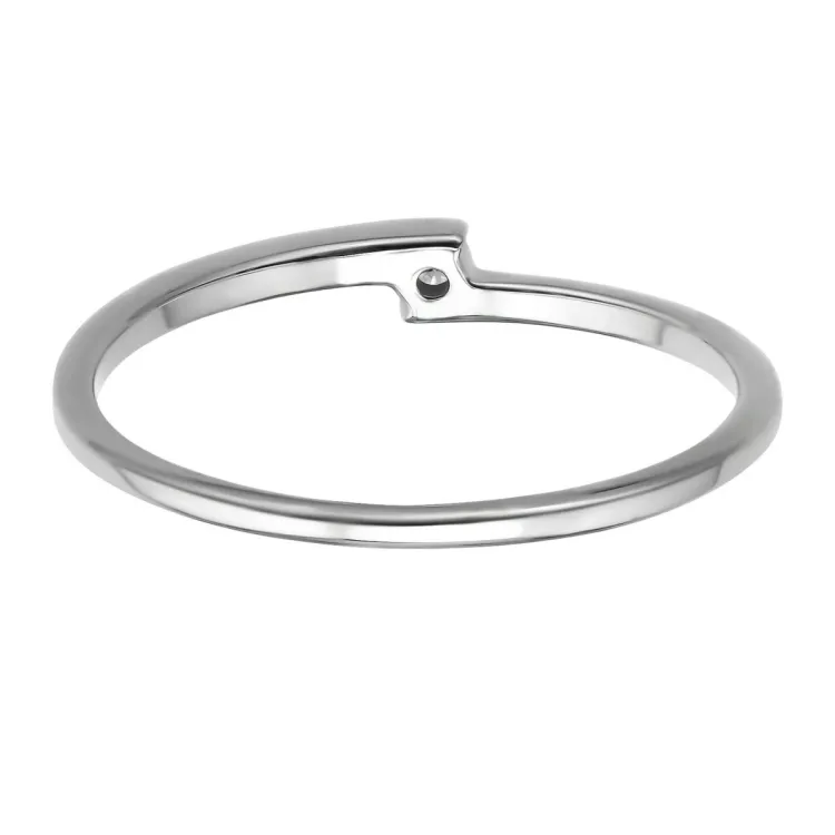 lab grown Diamant Solitärring aus rhodiniertem Silber