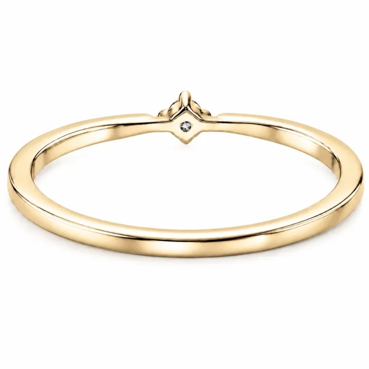 lab grown Diamant Solitärring aus vergoldetem Sterlingsilber