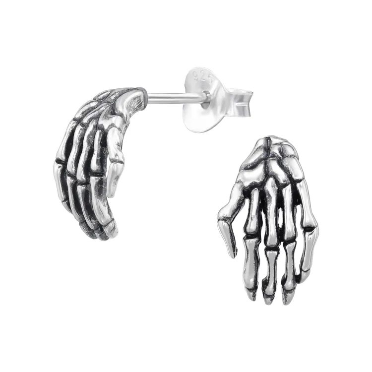Skeletthand Ohrringe in Silber - Little Ones