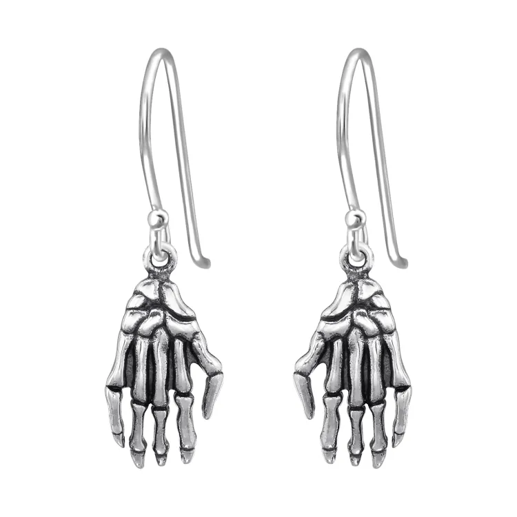 Skeletthand Ohrringe in Silber - Little Ones