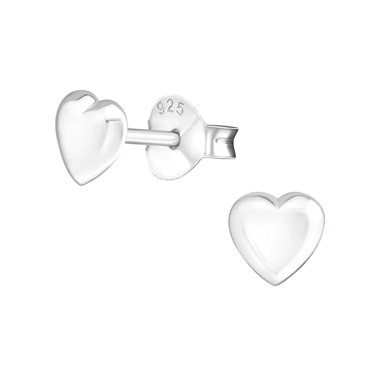 Herz Ohrstecker in Silber - Little Ones