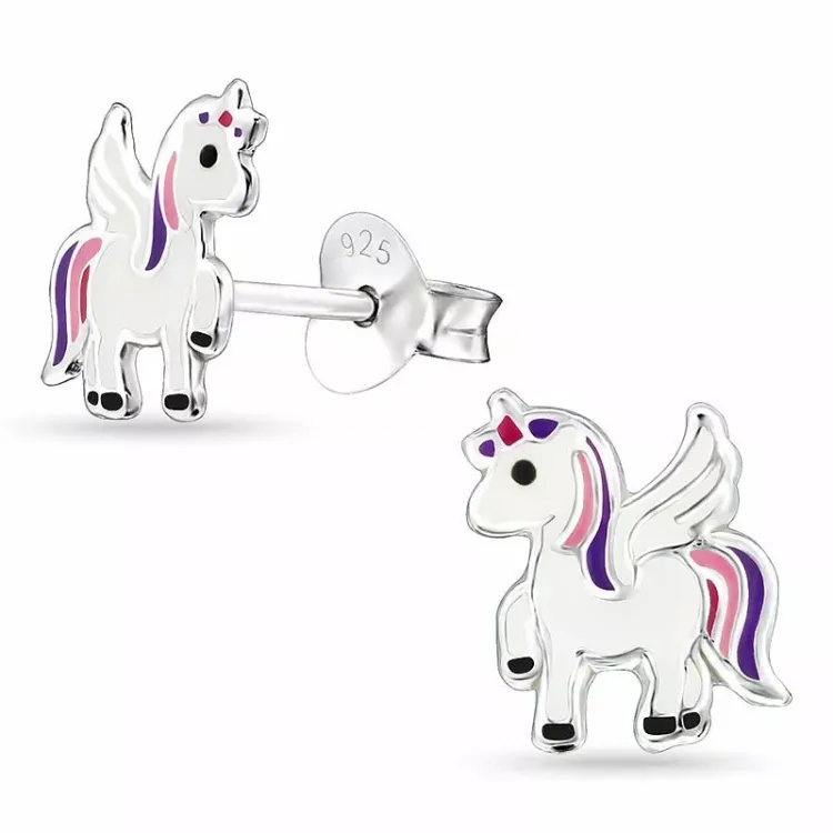 Einhorn Ohrstecker in Silber - Little Ones