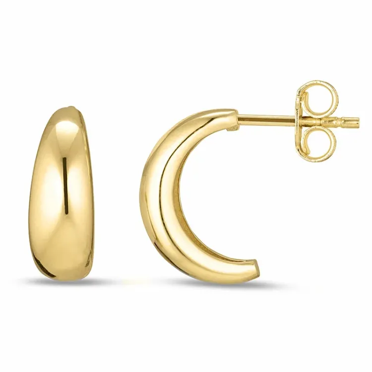 Mond Ohrstecker in 9 Karat Gold - Gold Collection